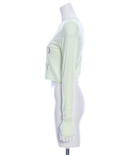 clear（クリア）の「レタリングラメプリント長袖カットソー［ショート丈 ロンT プリント］≪再入荷≫（Tシャツ/カットソー・レディース・オフホワイト/ブラック/ピンク/ミント・F）」の8枚目の写真