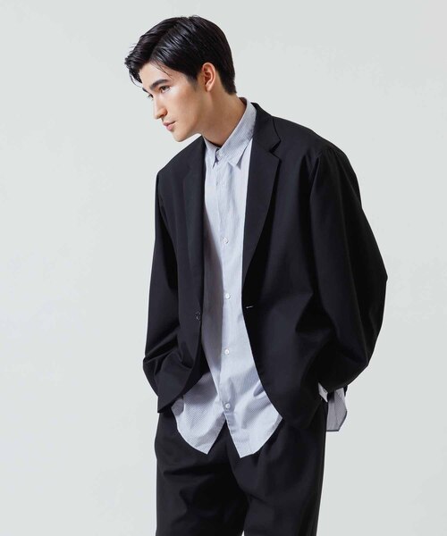 ADAM ET ROPE'(アダムエロペ)の「オーバーサイズ イージー テーラード ジャケット / シーズンレス / セットアップ対応(テーラードジャケット・メンズ・ブラック/チャコールグレー/カーキ・L/S/M)」の20枚目の写真