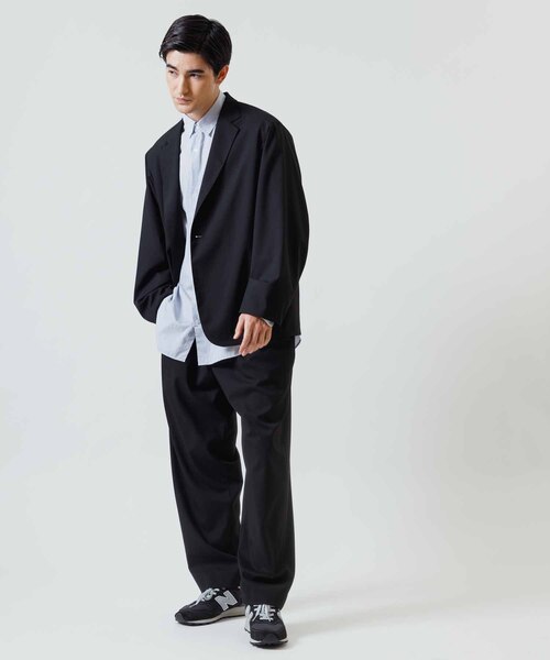 ADAM ET ROPE'(アダムエロペ)の「オーバーサイズ イージー テーラード ジャケット / シーズンレス / セットアップ対応(テーラードジャケット・メンズ・ブラック/チャコールグレー/カーキ・L/S/M)」の19枚目の写真