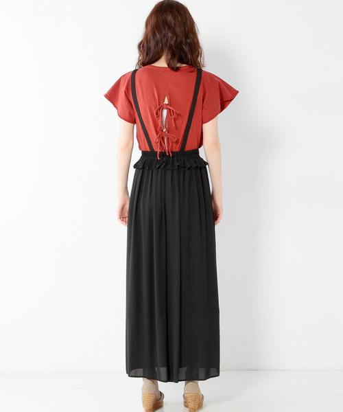 Another Edition（アナザーエディション）の「★★エアリーサスペンダーパンツ/AEBC AIRY ｻｽﾍﾟﾝﾀﾞｰ PT（その他パンツ・レディース・ブラック/オレンジ/オリーブ・フリー）」の10枚目の写真