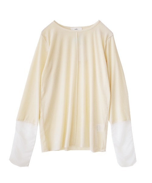 e-zakkamania stores(イーザッカマニアストアーズ)の「シアーカフス ベロアカットソー(Tシャツ/カットソー・レディース・オフホワイト/グレー/ネイビー・フリー)」の18枚目の写真