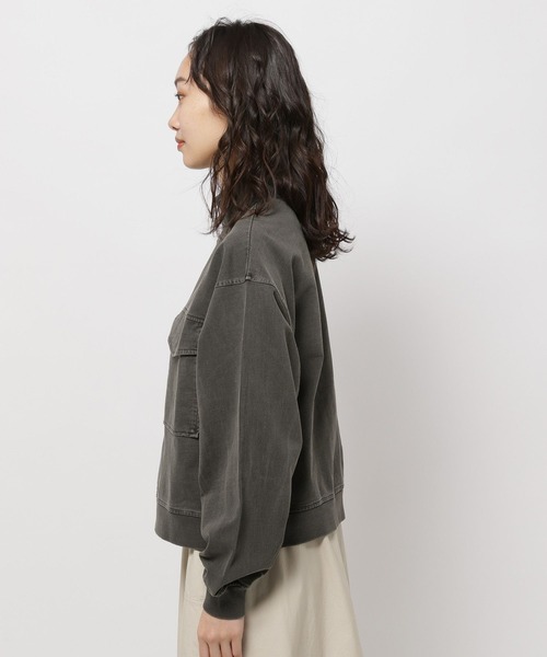 niko and...(ニコアンド)の「ハーフZIPBIGポケットプルオーバー(スウェット・レディース・ブルー/ナチュラル/チャコール・MEDIUM/LARGE)」の11枚目の写真