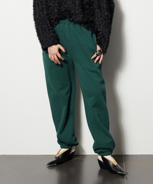 Russell Athletic(ラッセルアスレティック)の「【RUSSELL ATHLETIC/ラッセル・アスレティック】Loop Back Terry Sweat パンツ(スウェットパンツ・レディース・ネイビー/グリーン・MEDIUM)」の2枚目の写真