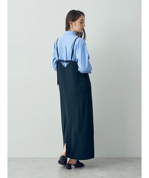 YECCA VECCA（イェッカヴェッカ）の「サイドカットアウトキャミワンピース（ワンピース・レディース・ネイビー/ベージュ・FREE）」の18枚目の写真