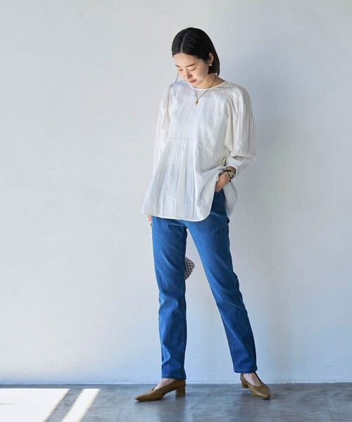 coen(コーエン)の「ストレッチイージースキニーデニムパンツ(デニムパンツ・レディース・オフホワイト/ブラック/ネイビー/コバルトブルー・S/M/L)」の14枚目の写真