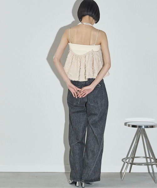 THE YOn（ザヨン）の「フリンジジャガードフレアキャミ（キャミソール・レディース・ナチュラル/ブラックミックス/ライム・FREE）」の20枚目の写真