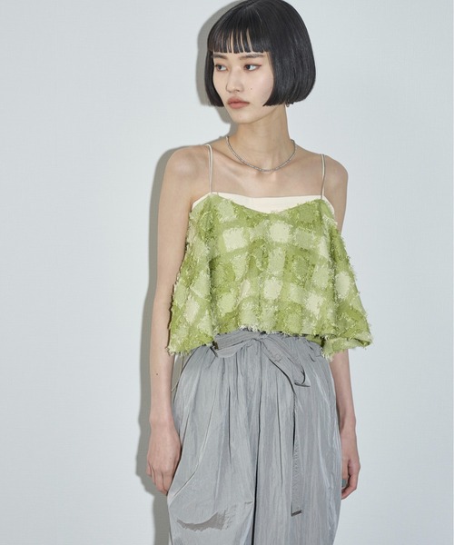 THEYON ザヨン　フリンジスカート　フラワーキャミワンピース　2点セット CHILD WOMAN - ＜Dot and Stripes＞キュプラ/綿ブライトサテン大