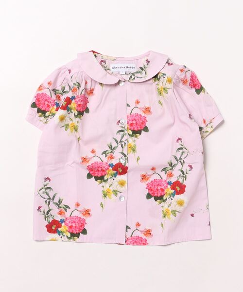 CHRISTINA  ROHDE（クリスティーナローデ）の「Christina Rohde / 丸襟半袖シャツ（Tシャツ/カットソー・キッズ・ライトピンク/ライトイエロー/オフホワイト・6Y/4Y/8Y/2Y）」の3枚目の写真