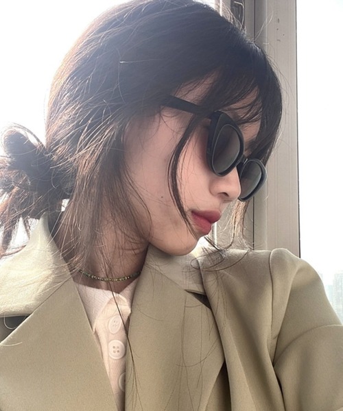 最終値下げ ホワイト キャットアイ サングラス the shishikui 最終