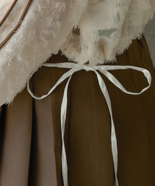 Ambre Neige（アンブルネージュ）の「slit sleeve track jacket / 袖スリットトラックジャケット（ブルゾン・レディース・ブラック/アイボリー/オフホワイト・FREE）」の12枚目の写真