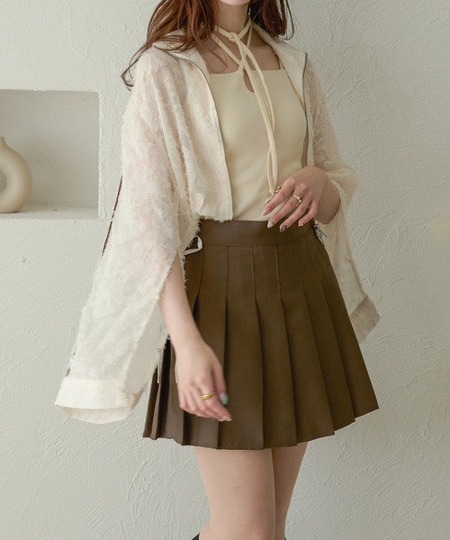 Ambre Neige（アンブルネージュ）の「slit sleeve track jacket / 袖スリットトラックジャケット（ブルゾン・レディース・ブラック/アイボリー/オフホワイト・FREE）」の19枚目の写真