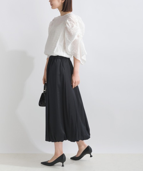 PICCIN（ピッチン）の「袖シャーリングシアーブラウス（シャツ/ブラウス・レディース・オフホワイト/ライトグリーン・M）」の19枚目の写真