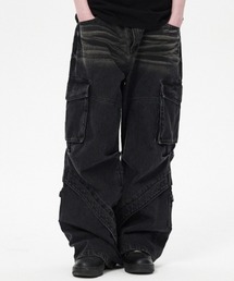 『mahagrid/マハグリッド』 WIDE CARGO DENIM PANT/ワイドカーゴデニムパンツ