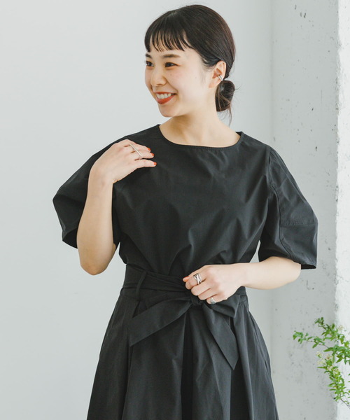 ITEMS URBANRESEARCH（アイテムズ アーバンリサーチ）の「『セットアップ対応』タックスリーブプルオーバー（シャツ/ブラウス・レディース・ブルー/ブラック/モカ・FREE）」の5枚目の写真