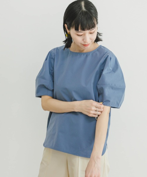 ITEMS URBANRESEARCH（アイテムズ アーバンリサーチ）の「『セットアップ対応』タックスリーブプルオーバー（シャツ/ブラウス・レディース・ブルー/ブラック/モカ・FREE）」の18枚目の写真