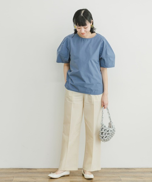 ITEMS URBANRESEARCH（アイテムズ アーバンリサーチ）の「『セットアップ対応』タックスリーブプルオーバー（シャツ/ブラウス・レディース・ブルー/ブラック/モカ・FREE）」の21枚目の写真