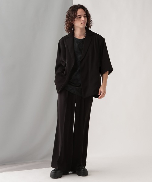 HARE(ハレ)の「【SET UP対応】TOROMIジャケット(HARE)(テーラードジャケット・メンズ・ブラック/パープル/グレー・SMALL/MEDIUM)」の4枚目の写真