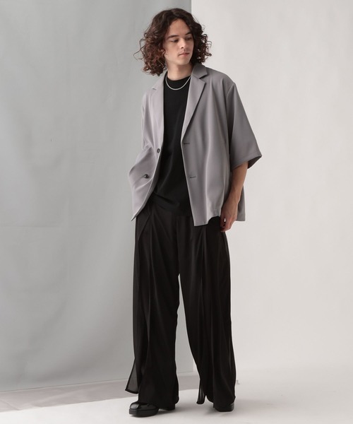 HARE(ハレ)の「【SET UP対応】TOROMIジャケット(HARE)(テーラードジャケット・メンズ・ブラック/パープル/グレー・SMALL/MEDIUM)」の6枚目の写真