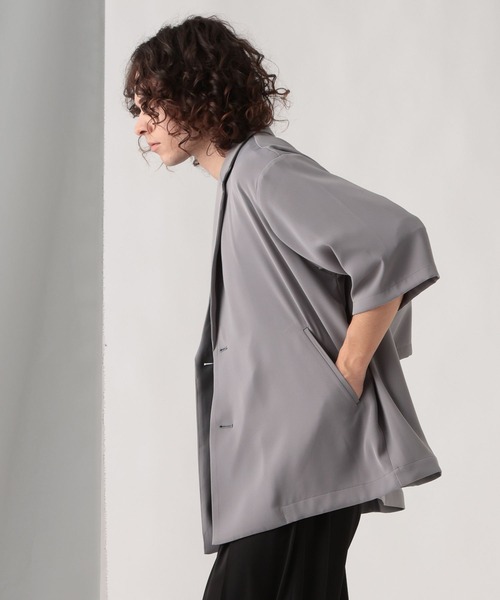 HARE(ハレ)の「【SET UP対応】TOROMIジャケット(HARE)(テーラードジャケット・メンズ・ブラック/パープル/グレー・SMALL/MEDIUM)」の8枚目の写真