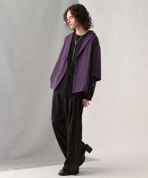 HARE(ハレ)の「【SET UP対応】TOROMIジャケット(HARE)(テーラードジャケット・メンズ・ブラック/パープル/グレー・SMALL/MEDIUM)」の10枚目の写真