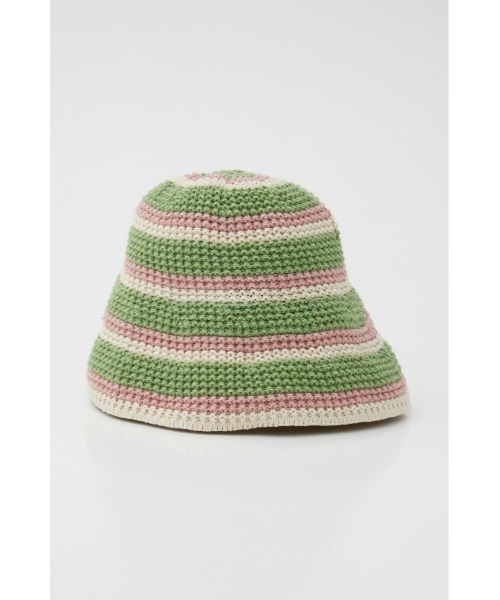 RODEO CROWNS WIDE BOWL(ロデオクラウンズワイドボウル)の「MIXボーダーHAT(ハット・レディース・アイボリー/ブルー/ライトグリーン・FREE)」の7枚目の写真