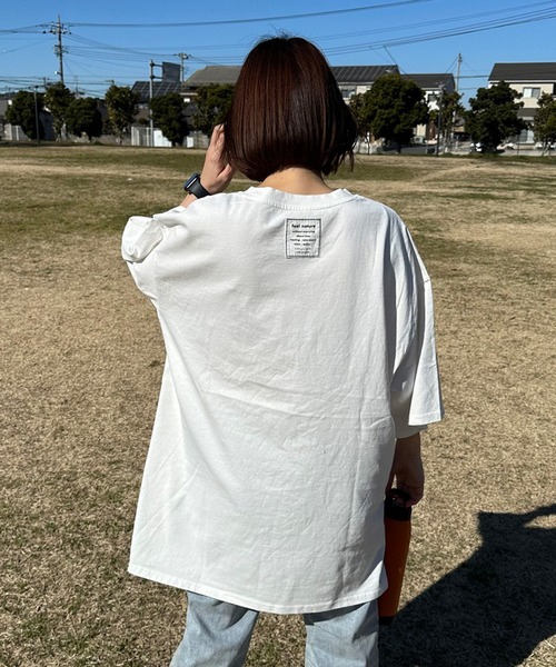 CRB（シーアールビー）の「フロントロゴ半袖Tチュニック（Tシャツ/カットソー・レディース・オフホワイト/チャコールグレー/ライム・F）」の10枚目の写真