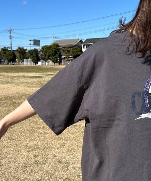 CRB（シーアールビー）の「フロントロゴ半袖Tチュニック（Tシャツ/カットソー・レディース・オフホワイト/チャコールグレー/ライム・F）」の16枚目の写真