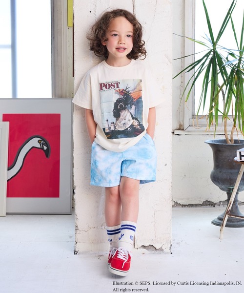 MARKEY'S（マーキーズ）の「【THE SATURDAY EVENING POST】別注プリントTシャツ（90～150cm）（Tシャツ/カットソー・キッズ・ベージュ/オレンジ/チャコール/オフホワイト・110/100/90/120/150/140/130）」の14枚目の写真