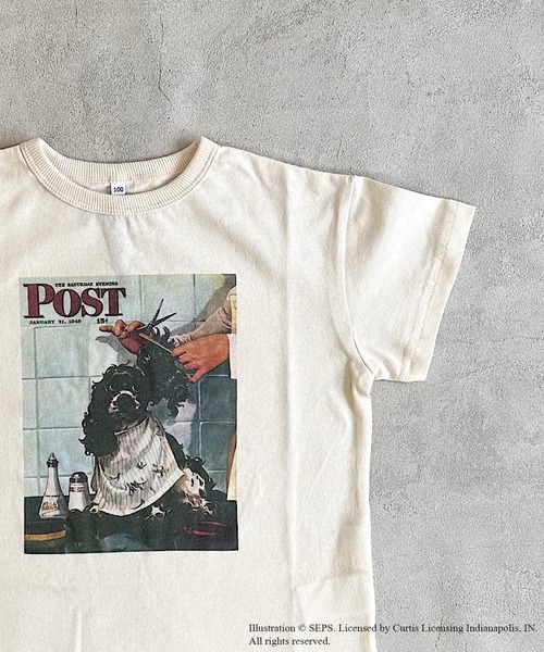 MARKEY'S（マーキーズ）の「【THE SATURDAY EVENING POST】別注プリントTシャツ（90～150cm）（Tシャツ/カットソー・キッズ・ベージュ/オレンジ/チャコール/オフホワイト・110/100/90/120/150/140/130）」の22枚目の写真