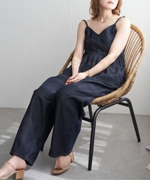 8オンスデニムタックワイドパンツ
