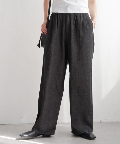 ピヌエ♡タックステッチデニムパンツ S 新品未使用 pinue タックステッチデニムパンツ（BLACK） - メルカリ