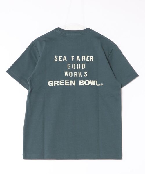 GREEN BOWL（グリーンボウル）の「【日本製】グリーンボウル 【GREEN BOWL】Organic CottonT-shirts (D柄 SEAFARER）（Tシャツ/カットソー・レディース・ブラック/オフホワイト/ダークネイビー・XL/L/M）」の4枚目の写真