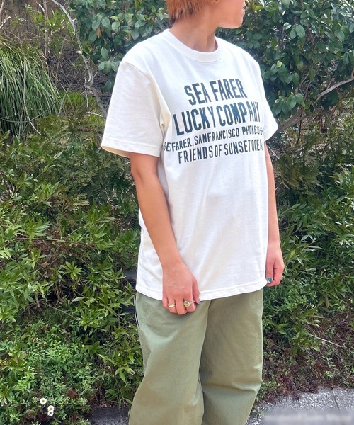 tシャツ 「日本製」グリーンボウル 「GREEN BOWL」Organic CottonT-shirts (D柄 SEAFARER） レディース メン GREEN BOWL tシャツ 「日本製」グリーンボウル 「GREEN BOWL
