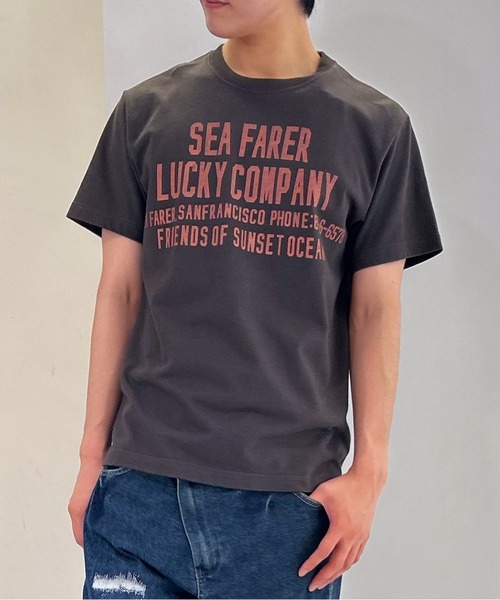 【日本製】グリーンボウル 【GREEN BOWL】Organic CottonT-shirts (D柄 SEAFARER)(Tシャツ/カットソー)|GREEN BOWL(グリーンボウル)