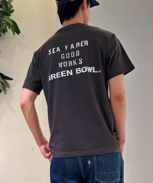 GREEN BOWL（グリーンボウル）の「【日本製】グリーンボウル 【GREEN BOWL】Organic CottonT-shirts (D柄 SEAFARER）（Tシャツ/カットソー・レディース・ブラック/オフホワイト/ダークネイビー・XL/L/M）」の13枚目の写真