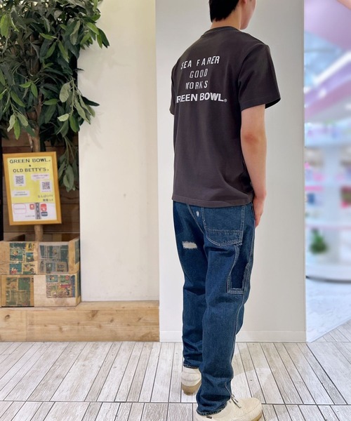 GREEN BOWL（グリーンボウル）の「【日本製】グリーンボウル 【GREEN BOWL】Organic CottonT-shirts (D柄 SEAFARER）（Tシャツ/カットソー・レディース・ブラック/オフホワイト/ダークネイビー・XL/L/M）」の14枚目の写真