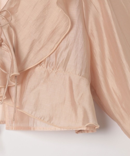 Heather（ヘザー）の「フリルリボンブラウス　118765（シャツ/ブラウス・レディース・ホワイト/ピンクベージュ/ブラック・FREE）」の7枚目の写真