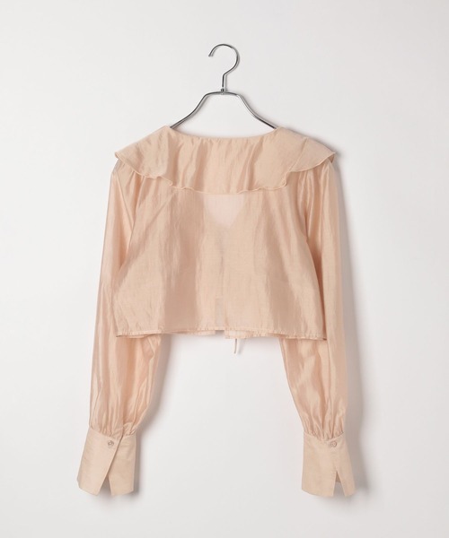 Heather（ヘザー）の「フリルリボンブラウス　118765（シャツ/ブラウス・レディース・ホワイト/ピンクベージュ/ブラック・FREE）」の8枚目の写真