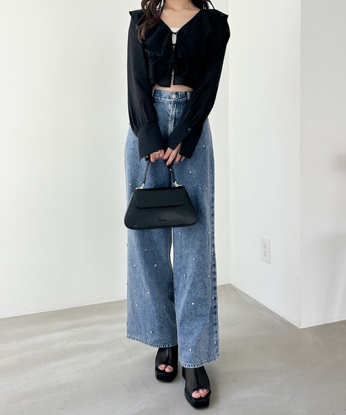 Heather（ヘザー）の「フリルリボンブラウス　118765（シャツ/ブラウス・レディース・ホワイト/ピンクベージュ/ブラック・FREE）」の20枚目の写真