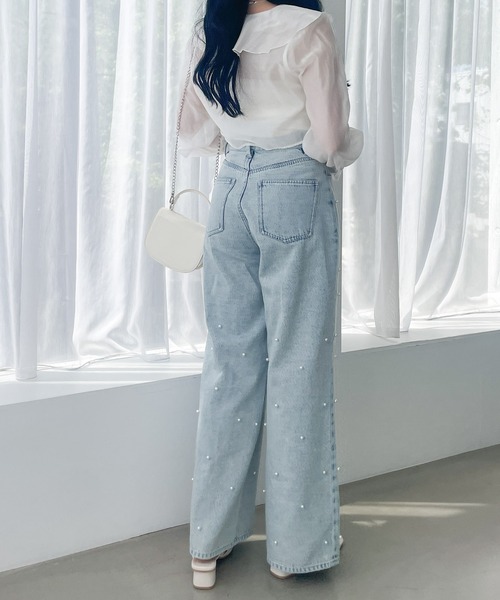 Heather（ヘザー）の「フリルリボンブラウス　118765（シャツ/ブラウス・レディース・ホワイト/ピンクベージュ/ブラック・FREE）」の15枚目の写真