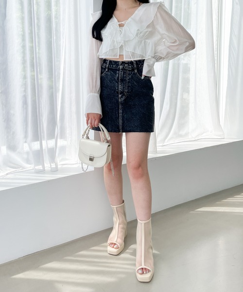 Heather（ヘザー）の「フリルリボンブラウス　118765（シャツ/ブラウス・レディース・ホワイト/ピンクベージュ/ブラック・FREE）」の16枚目の写真