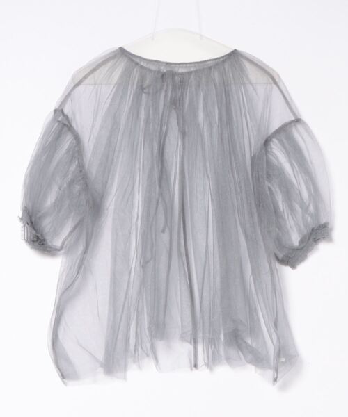 STYLEBLOCK（スタイルブロック）の「ラメチュールレイヤードギャザーブラウス（シャツ/ブラウス・レディース・グレー/ブルー/アイボリー/ブラック・M）」の3枚目の写真