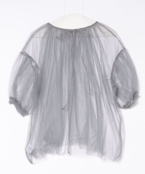 STYLEBLOCK（スタイルブロック）の「ラメチュールレイヤードギャザーブラウス（シャツ/ブラウス・レディース・グレー/ブルー/アイボリー/ブラック・M）」の5枚目の写真