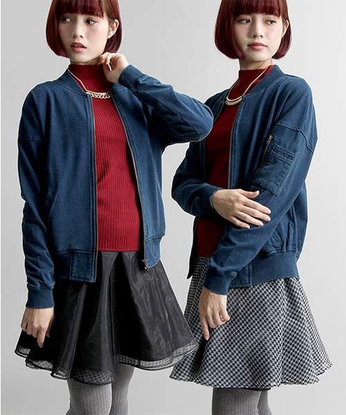 WEGO（ウィゴー）の「WEGO/オーガンジー千鳥柄リバーシブルスカート（スカート・レディース・アイボリー/ライトグレー/ブラック・FREE）」の2枚目の写真