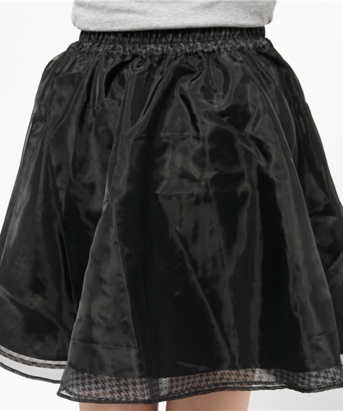 WEGO（ウィゴー）の「WEGO/オーガンジー千鳥柄リバーシブルスカート（スカート・レディース・アイボリー/ライトグレー/ブラック・FREE）」の10枚目の写真