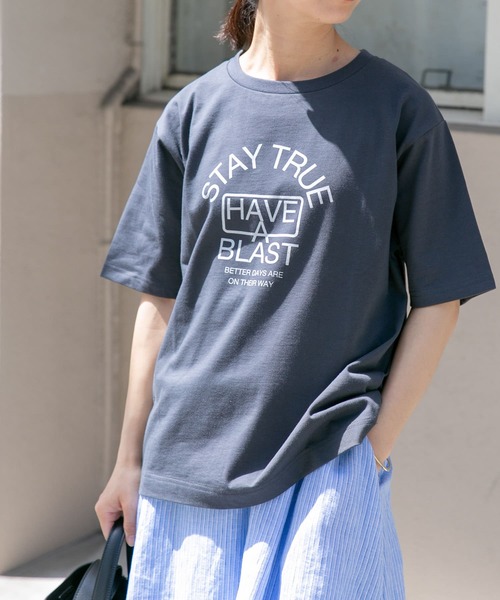 FORK&SPOON（フォークアンドスプーン）の「FORK&SPOON　メッセージロゴTシャツ（Tシャツ/カットソー・レディース・ブルー系その他/ホワイト系その他/ブラック系その他・1）」の16枚目の写真