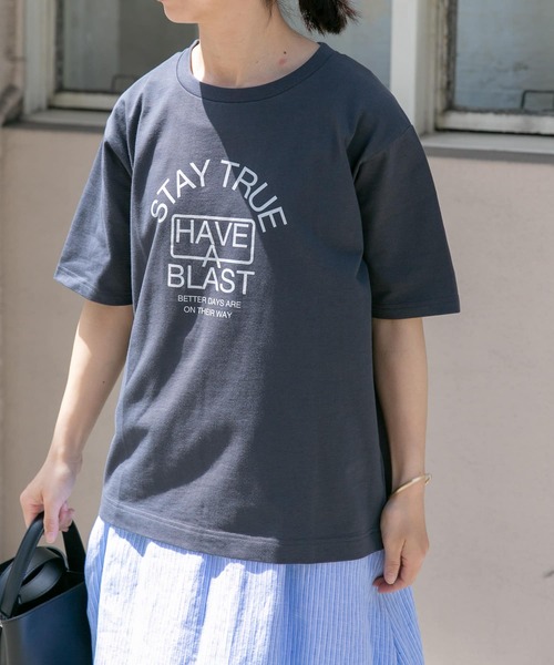 FORK&SPOON（フォークアンドスプーン）の「FORK&SPOON　メッセージロゴTシャツ（Tシャツ/カットソー・レディース・ブルー系その他/ホワイト系その他/ブラック系その他・1）」の17枚目の写真