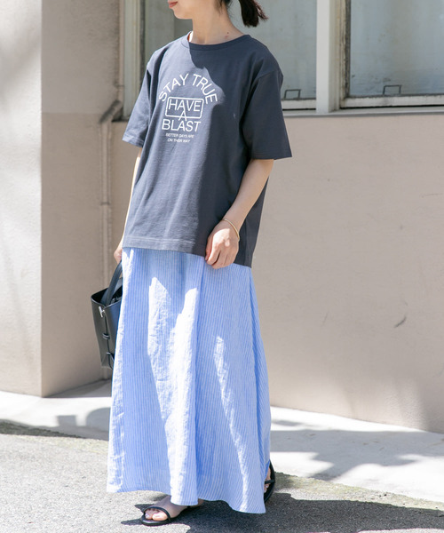 FORK&SPOON（フォークアンドスプーン）の「FORK&SPOON　メッセージロゴTシャツ（Tシャツ/カットソー・レディース・ブルー系その他/ホワイト系その他/ブラック系その他・1）」の21枚目の写真