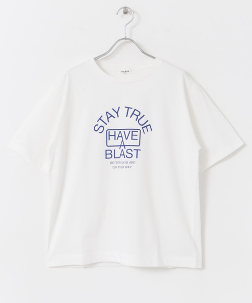 FORK&SPOON（フォークアンドスプーン）の「FORK&SPOON　メッセージロゴTシャツ（Tシャツ/カットソー・レディース・ブルー系その他/ホワイト系その他/ブラック系その他・1）」の22枚目の写真