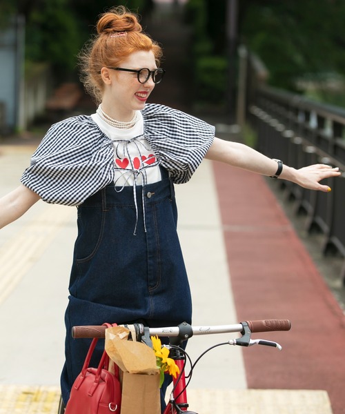 BONLECILL(ボンルシール)の「2wayダブルリボンボリュームスリーブボレロブラウス(シャツ/ブラウス・レディース・ブラック/オフホワイト/ブラック系1/ネイビー系1・FREE)」の21枚目の写真